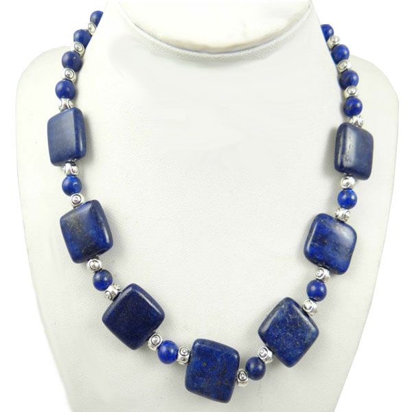 Chain Gem Jewelry Necklace For Women - Lapis Lazuli A